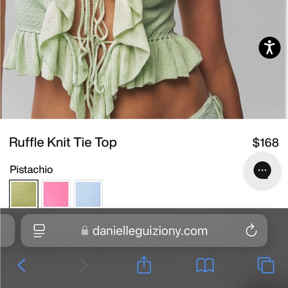 Guizio Light Green Ruffled Knit Set - Picture 5 of 5